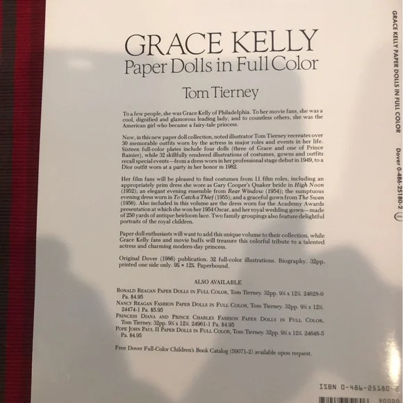 Grace Kelly paper doll book - Picture 3 of 3